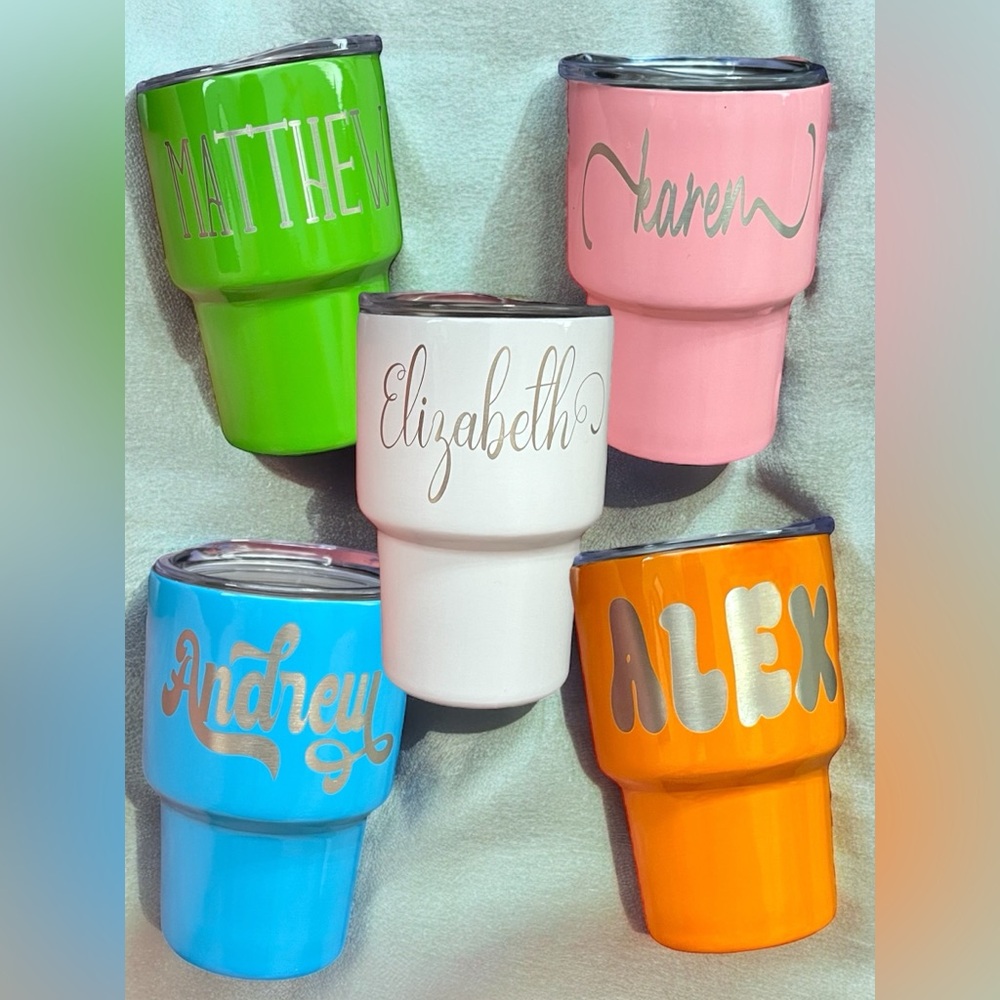 Personalized Engraved Name 2oz Mini Shot Glass Tumbler